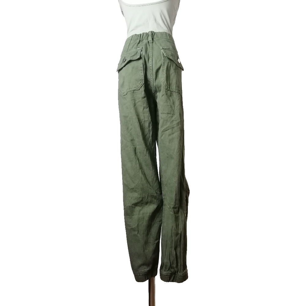🦎 green washed cotton leggings by vervet